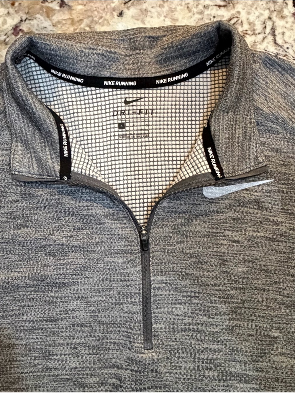 Nike Men’s S Heather Gray Quarter-Zip Pullover - Picture 3 of 8